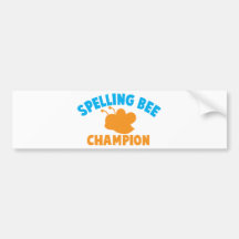 Champion de concours d'orthographe autocollants pour voiture