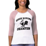 Champion d'équitation de coq t-shirts