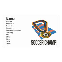 Champion du football carte de visite