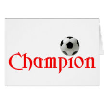 CHAMPION du football Cartes De Vœux
