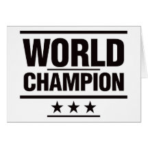 Champion du monde carte de vœux