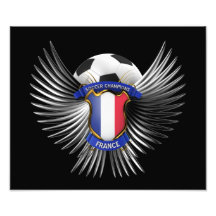 Champions du football de la France Impression Photo