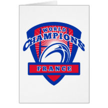 Champions du monde de la France de boule de rugby Carte De Vœux