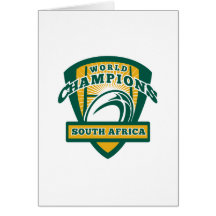Champions du monde de l'Afrique du Sud de boule de Carte De Vœux