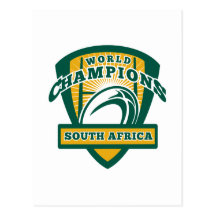 Champions du monde de l'Afrique du Sud de boule de Cartes Postales