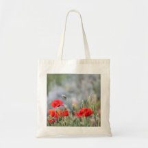 champs de coquelicot sacs en toile