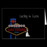 Chanceux dans la carte de MARIAGE de Las Vegas d'a cartes