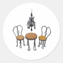 ChandelierBistroSetting121611 Adhésifs Ronds