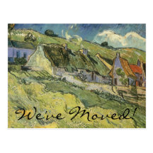 Changement d'adresse ; Cottages couverts de chaume Carte Postale