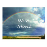 Changement d'adresse d'arc-en-ciel la carte postal