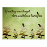 Changez la citation de papillon cartes postales