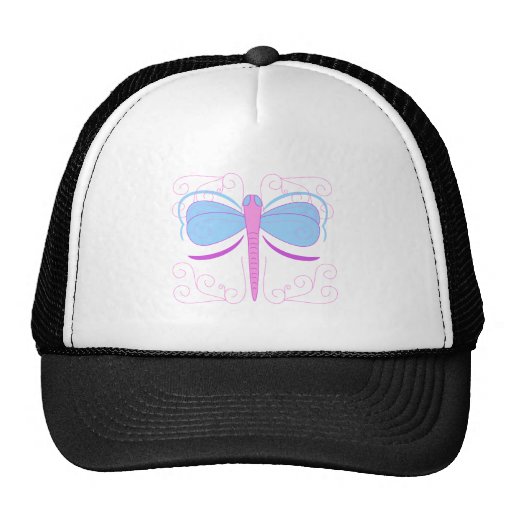 Chapeau assez bleu et pourpre de libellule casquette de camionneur