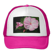 Chapeau blanc rose d'Impatiens Casquettes