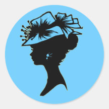 Chapeau bleu autocollants
