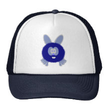 Chapeau bleu de copain de Pom Pom de lapin Casquettes De Camionneur