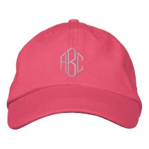 Chapeau brodé d'équipe de mariage de monogramme