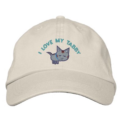Chapeau brodé par amoureux des chats fait sur comm
