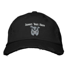 Chapeau brodé par bouledogue fait sur commande