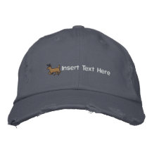 Chapeau brodé par chasse faite sur commande de cer