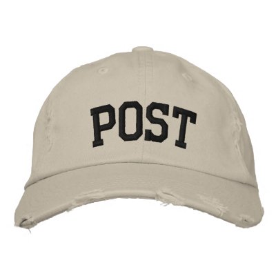 Chapeau brodé par courrier