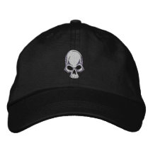 Chapeau brodé par crâne