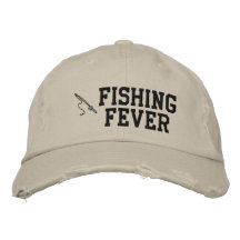 Chapeau brodé par fièvre de pêche