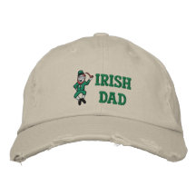 Chapeau brodé par papa irlandais