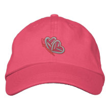 Chapeau brodé par papillon rose mignon de mod