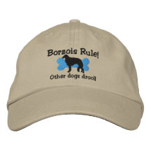 Chapeau brodé par règle de barzoïs