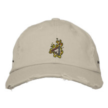 Chapeau brodé par triangle
