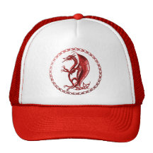 Chapeau celtique rouge de dragon casquettes