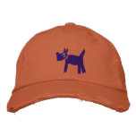 Chapeau d'art : Chien et signature pourpres de Bel casquettes brodées