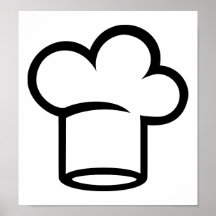 Chapeau de cuisine de chef posters
