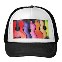 Chapeau de guitare multicolore casquettes