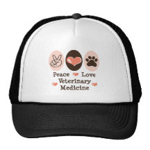 Chapeau de médecine vétérinaire d'amour de paix casquettes