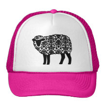 Chapeau de moutons de damassé casquettes