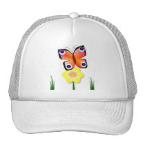 Chapeau de papillon de paon casquettes