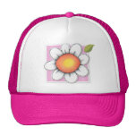 Chapeau de rose de joie de marguerite casquette de camionneur