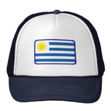 Chapeau d'effet brodé par drapeau de l'Uruguay Casquettes De Camionneur
