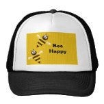 Chapeau heureux de bourdon d'abeille casquettes