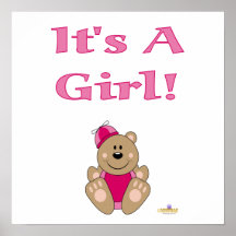 Chapeau idiot de Brown de rose mignon d'ours c'est Affiche