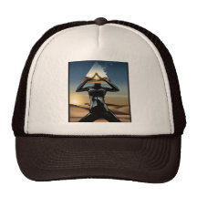 Chapeau mystique noir de pyramide casquette de camionneur