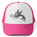 Chapeau rose et blanc de moineau de camionneur