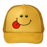 Chapeau souriant de visage casquette de camionneur