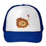Chapeau vif mignon de lion de bande dessinée casquettes