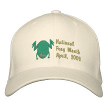Chapeaux de grenouille mugissante d'Emrboidered -  Casquette De Baseball