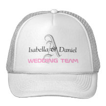 CHAPEAUX DE MONOGRAMME D'ÉQUIPE DE MARIAGE CASQUETTES