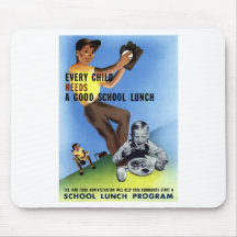 Chaque enfant a besoin d'un bon repas scolaire tapis de souris