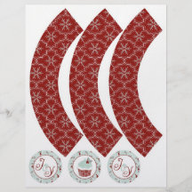 Charmante Omslagen 3 van Cupcake van Ornamenten Folder Ontwerp