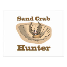 chasseur de crabe de sable carte postale